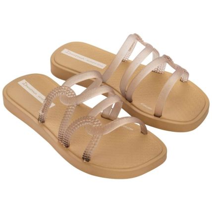 Chinelo Slide Infantil Ipanema Solar Mais - 26982 - Bege/bege Transparente - Atacado