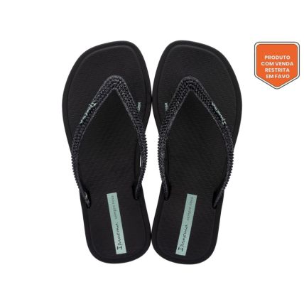 Chinelo Infantil Ipanema Solar Mais - 26989 - Preto Glitter - Atacado