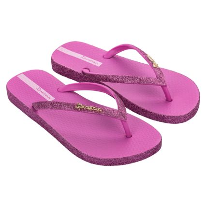 Chinelo Feminino Ipanema Maxi Glow - 27000 - Lilas/rosa Glitter - Atacado