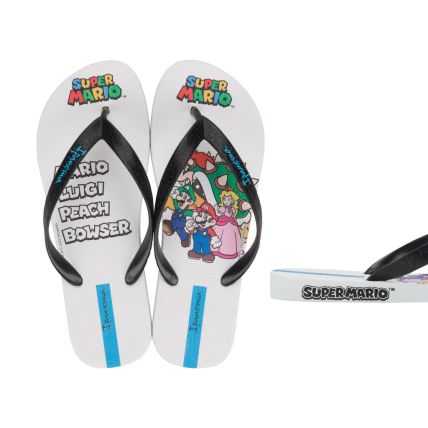 Chinelo Feminino Ipanema Super Mario - 27001 - Branco/preto - Atacado