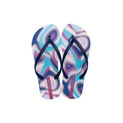 Chinelo Feminino Ipanema Crush - 27004 - Branco/azul/rosa - Atacado