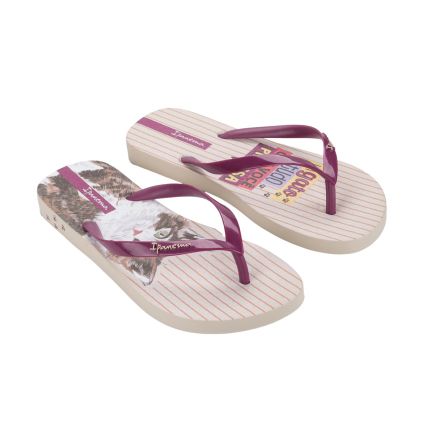 Chinelo Feminino Ipanema Love Pets - 27005 - Bege/rosa/branco - Atacado