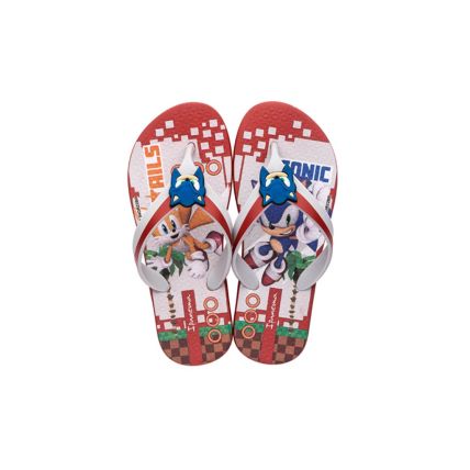 Chinelo Infantil Ipanema Sonic Speed - 27008 - Vermelho/cinza - Atacado