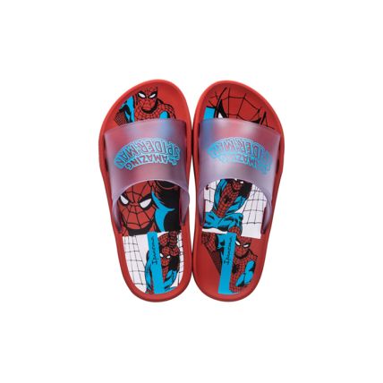 Chinelo Slide Infantil Ipanema Marvel Legends - 27009 - Vermelho/vidro - Atacado
