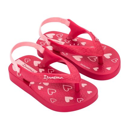 Chinelo Baby Ipanema Classic - 27011 - Rosa Escuro/vermelho - Atacado