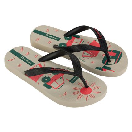 Chinelo Infantil Ipanema Fantasia - 27012 - Bege/Preto/Laranja - Atacado
