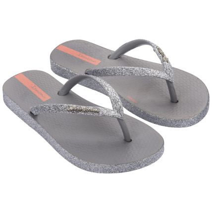 Chinelo Infantil Ipanema Maxi Glow - 27013 - Cinza/cinza Glitter - Atacado
