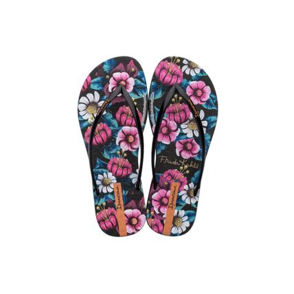 Chinelo Feminino Ipanema Frida Kahlo - 27014 - Preto/rosa/amarelo - Atacado