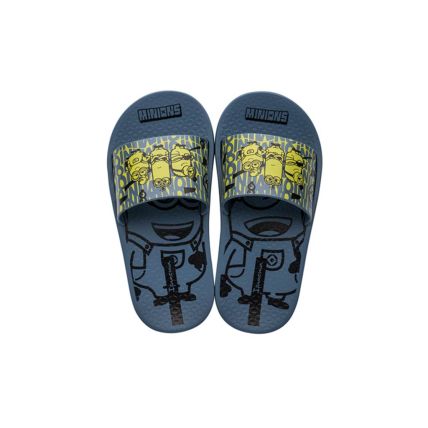 Chinelo Slide Infantil Ipanema Meus Minions - 27015 - Azul/amarelo - Atacado