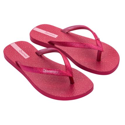 Chinelo Infantil Ipanema Fiesta - 27019 - Bordo Glitter/rosa - Atacado
