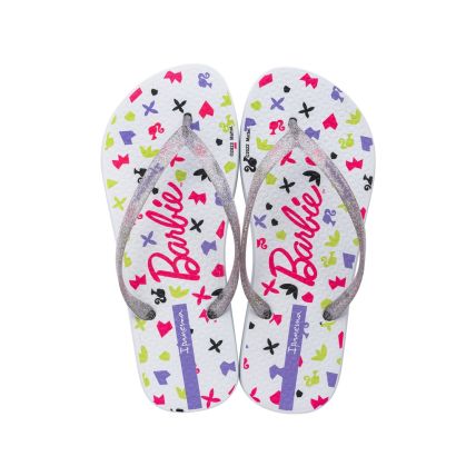 Chinelo Feminino Ipanema Barbie Fun - 27024 - Branco/glitter - Atacado