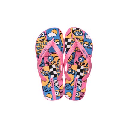 Chinelo Feminino Ipanema Minions - 27032 - Rosa/rosa - Atacado