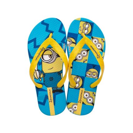 Chinelo Infantil Ipanema Minions - 27033 - Azul/amarelo - Atacado