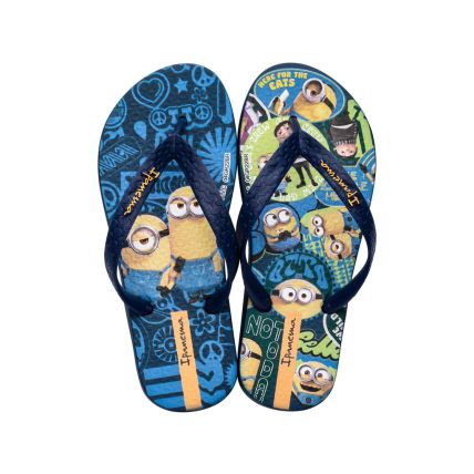 Chinelo Infantil Ipanema Minions - 27033 - Azul/verde/amarelo - Atacado