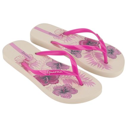 Chinelo Feminino Ipanema Orla - 27036 - Bege/rosa/verde - Atacado