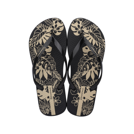 Chinelo Feminino Ipanema Orla - 27036 - Preto/preto/bege - Atacado