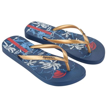 Chinelo Feminino Ipanema Orla - 27036 - Azul/Ouro - Atacado