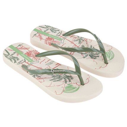 Chinelo Feminino Ipanema Orla - 27036 - Bege/Verde - Atacado