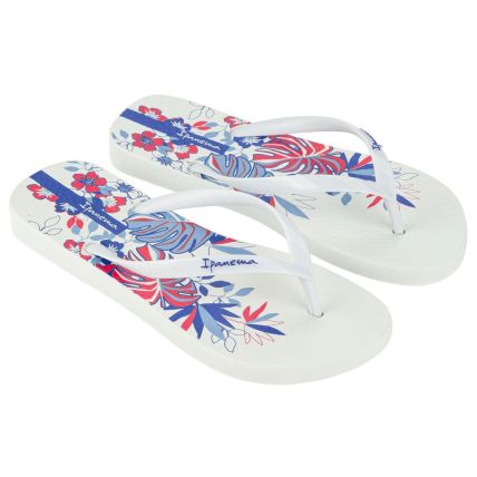 Chinelo Feminino Ipanema Orla - 27036 - Branco/Branco/Vermelho - Atacado