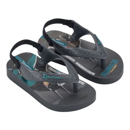 Chinelo Baby Ipanema Super Pets - 27042 - Cinza/cinza/verde - Atacado