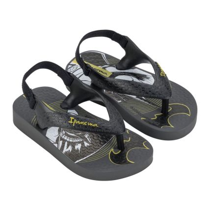 Chinelo Baby Ipanema Super Pets - 27042 - Grafite/preto/amarelo - Atacado