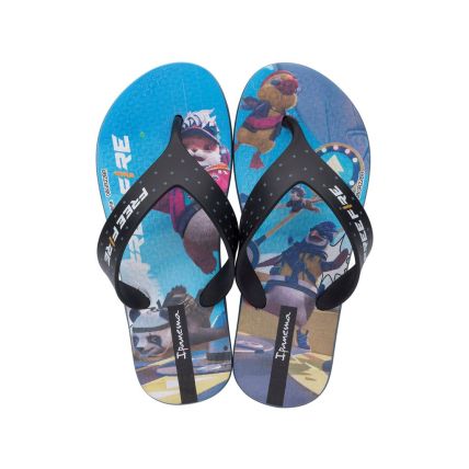 Chinelo Infantil Ipanema Free Fire Missões - 27047 - Azul/preto - Atacado
