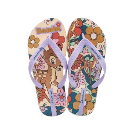 Chinelo Infantil Ipanema Disney - 27064 - Amarelo/lilas - Atacado