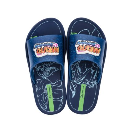 Chinelo Slide Infantil Ipanema Naruto Aventura - 27067 - Azul/azul - Atacado