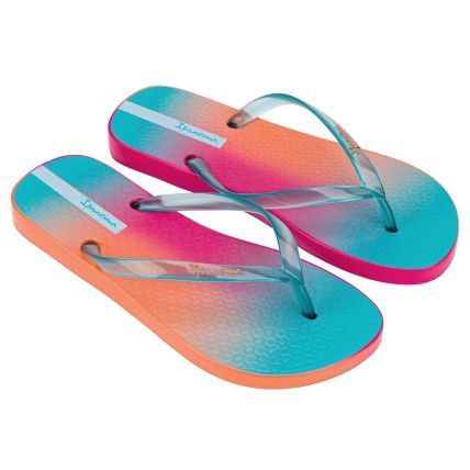 Chinelo Feminino Ipanema Summer - 27068 - Azul/Laranja/Rosa - Atacado