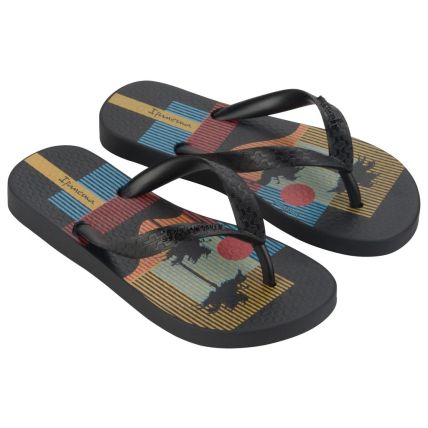 Chinelo Infantil Ipanema Urbana - 27072 - Preto/Preto/Amarelo - Atacado