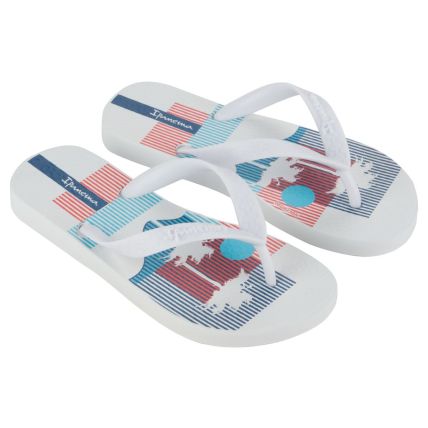 Chinelo Infantil Ipanema Urbana - 27072 - Branco/Branco/Azul - Atacado