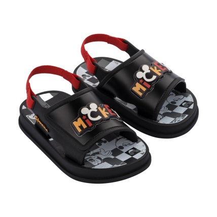 Chinelo Gaspea Baby Ipanema Disney Soft - 27074 - Preto/vermelho/cinza - Atacado
