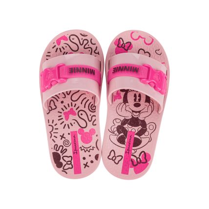 Chinelo Slide Infantil Ipanema Disney Hit - 27078 - Rosa/rosa - Atacado