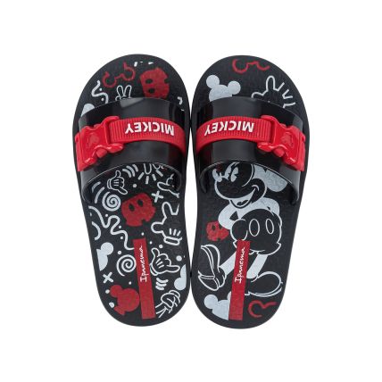 Chinelo Slide Infantil Ipanema Disney Hit - 27078 - Vermelho/preto - Atacado