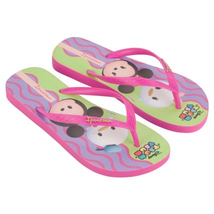 Chinelo Feminino Ipanema Disney Friends - 27093 - Rosa/Verde - Atacado