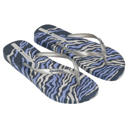 Chinelo Feminina Ipanema Fashion Animal - 27107 - Azul/Prata - Atacado