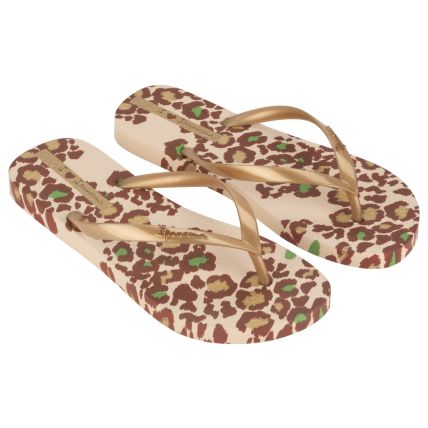 Chinelo Feminina Ipanema Fashion Animal - 27107 - Bege/Ouro - Atacado