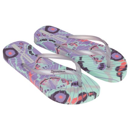Chinelo Feminino Ipanema Fashion Animal - 27107 - Verde/lilás Perolado - Atacado
