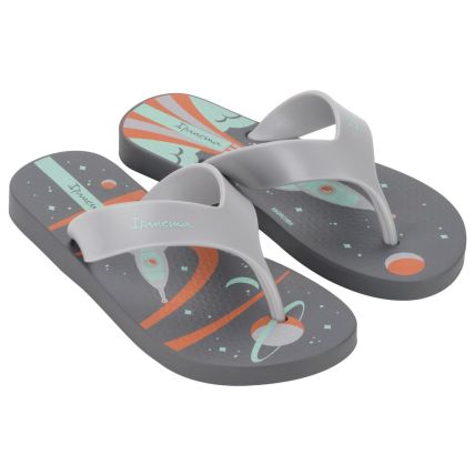 Chinelo Infantil Ipanema Deck City - 27114 - Cinza/verde/laranja - Atacado