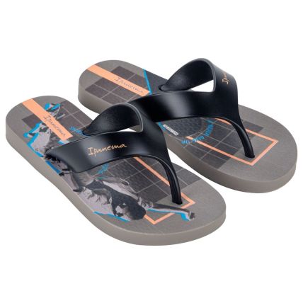 Chinelo Infantil Ipanema Deck City - 27114 - Cinza/preto/laranja - Atacado