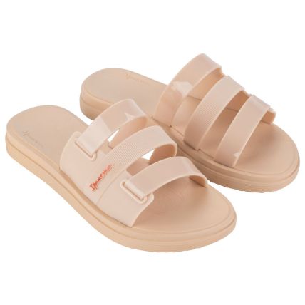 Chinelo Slide Feminino Ipanema Bold Plus - 27123 - Bege/bege - Atacado