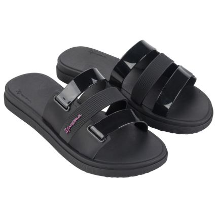 Chinelo Slide Feminino Ipanema Bold Plus - 27123 - Preto/preto - Atacado