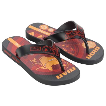 Chinelo Infantil Ipanema Marvel Heros - 27127 - Preto/Vermelho/Amarelo - Atacado