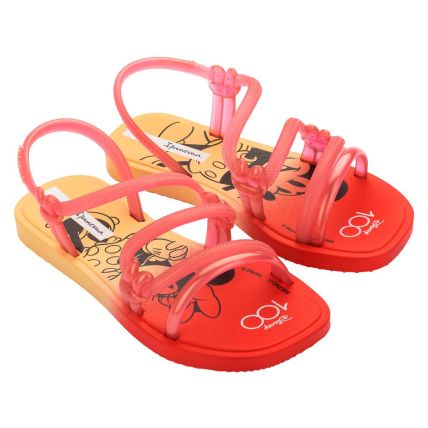 Sandália Infantil Ipanema Disney Solar - 27132 - Vermelho/Amarelo/Vermelho Perolado - Atacado