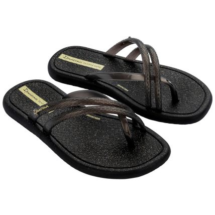 Rasteira Infantil Ipanema Meu Sol Mais - 27141 - Preto/Preto Perolado - Atacado