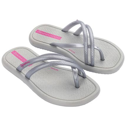 Rasteira Infantil Ipanema Meu Sol Mais - 27141 - Cinza/ Prata Perolado - Atacado