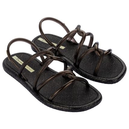 Sandália Feminina Ipanema Meu Sol Mais - 27142 - Preto/Preto Perolado - Atacado