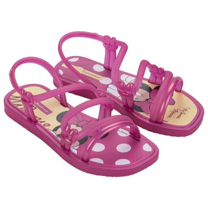 Sandalia Infantil Ipanema Disney Solar - 27151 - Rosa/rosa Perolado (Bc557) - Atacado