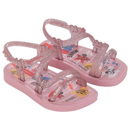Sandalia Baby Ipanema Disney Solar - 27152 - Rosa Claro/rosa Glitter - Atacado
