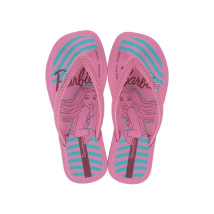 Chinelo Infantil Ipanema Barbie Solar - 27153 - Rosa/azul/vermelho - Atacado